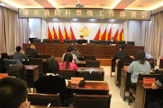 城關(guān)鎮(zhèn)召開秸稈禁燒工作部署暨疫情防控調(diào)度會