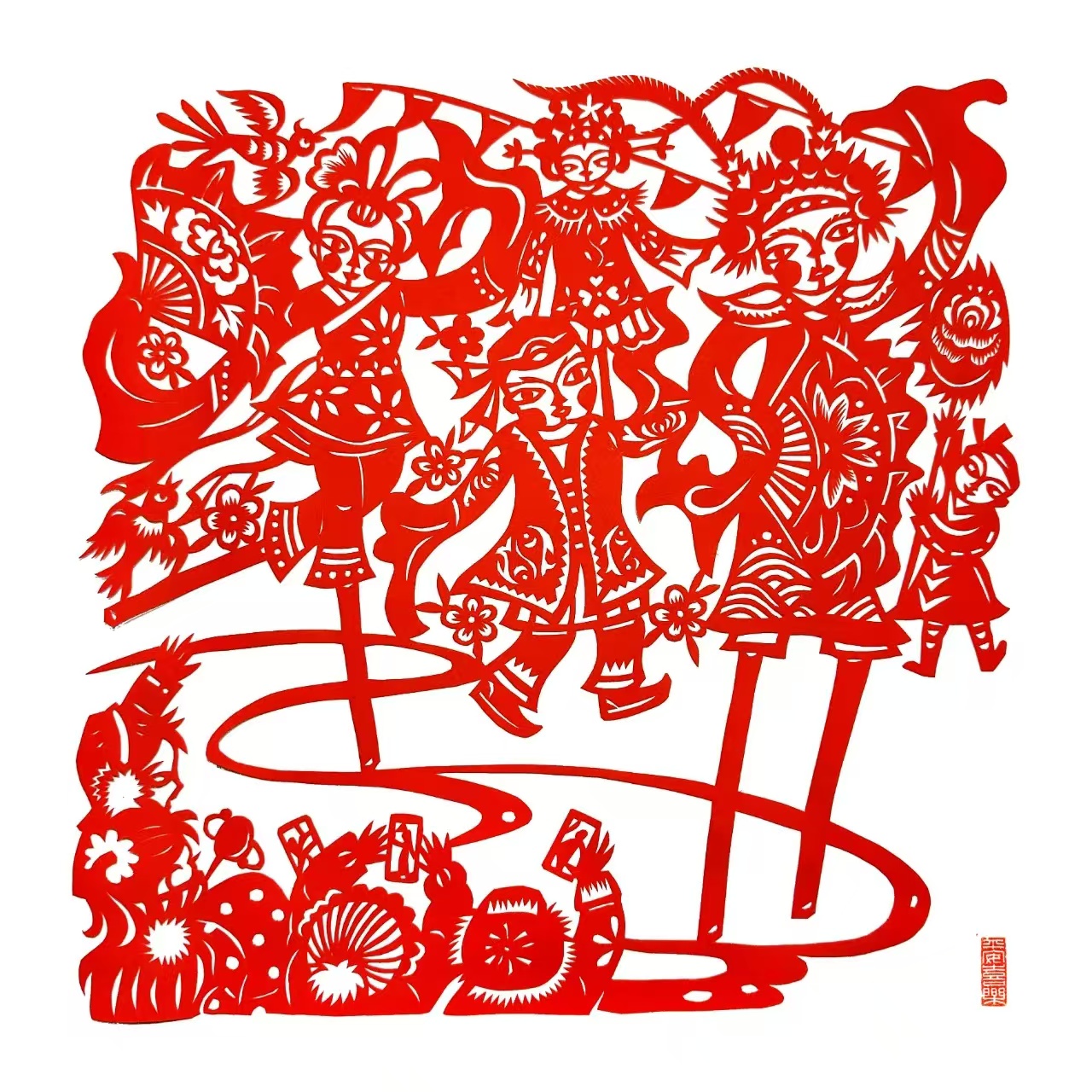 和林格爾縣：靈蛇獻(xiàn)瑞慶佳節(jié) 剪紙納福鬧元宵相關(guān)圖片